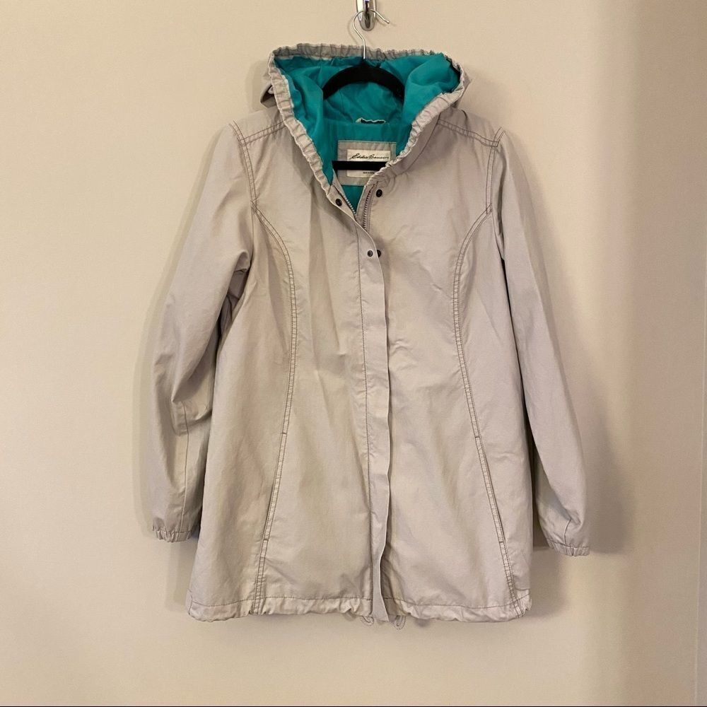 Eddie Bauer Neutral Rain Hooded Jacket